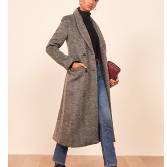 Reformation Jackets & Blazers - Reformation York Coat in herringbone in size small